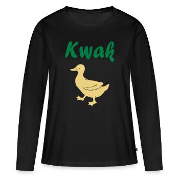 Kwak Duck Duck Duck Gift QuitscheenteDten, D - T-shirt manches longues Premium bio Femme - noir - Devant - Julia (174cm)