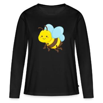 Bumblebee - Women's Premium Organic Long Sleeve Shirt - black - Front - Julia (174cm)