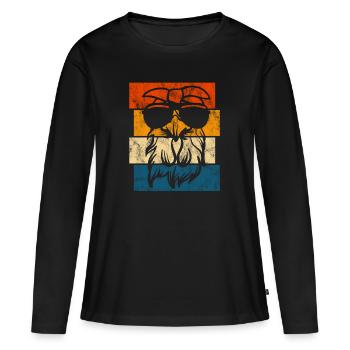 Poules de poules poules poules poulet poulet poules poules - T-shirt manches longues Premium bio Femme - noir - Devant - Julia (174cm)