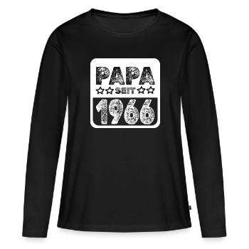 1966 1966 - T-shirt manches longues Premium bio Femme - noir - Devant - Julia (174cm)