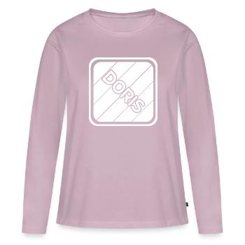 Maiden name Doris - Women's Premium Organic Long Sleeve Shirt - dusky pink - Front - Julia (174cm)