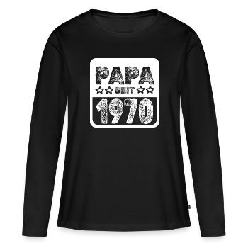 1970 1970 - Frauen Premium Bio Langarmshirt - Schwarz - Vorne - Julia (174cm)