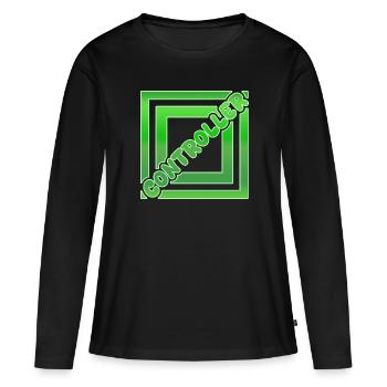 Controller - Frauen Premium Bio Langarmshirt - Schwarz - Vorne - Julia (174cm)