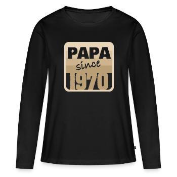 1970 1970 - Frauen Premium Bio Langarmshirt - Schwarz - Vorne - Julia (174cm)