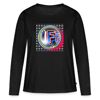 Üff [Status] - Club WoW - Frauen Premium Bio Langarmshirt - Schwarz - Vorne - Julia (174cm)