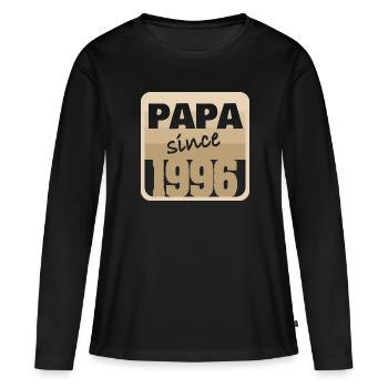 1996 1996 - T-shirt manches longues Premium bio Femme - noir - Devant - Julia (174cm)