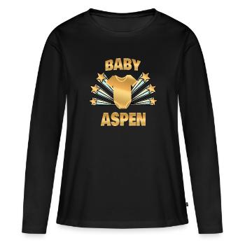 Cadeau pour Aspen - T-shirt manches longues Premium bio Femme - noir - Devant - Julia (174cm)