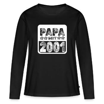 seit 2001 - Frauen Premium Bio Langarmshirt - Schwarz - Vorne - Julia (174cm)