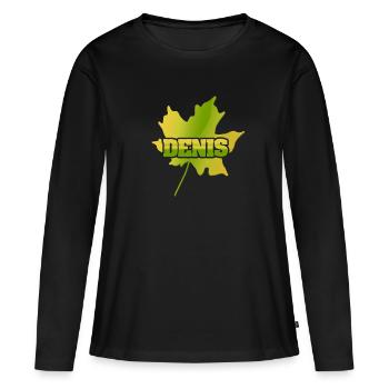 Gift for Denis - Women's Premium Organic Long Sleeve Shirt - black - Front - Julia (174cm)