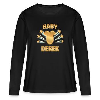 Geschenk für Derek - Frauen Premium Bio Langarmshirt - Schwarz - Vorne - Julia (174cm)