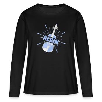 Gift for Albin - Women's Premium Organic Long Sleeve Shirt - black - Front - Julia (174cm)