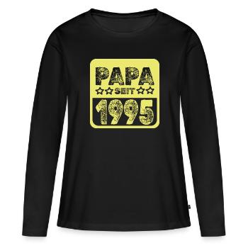 seit 1995 - Frauen Premium Bio Langarmshirt - Schwarz - Vorne - Julia (174cm)