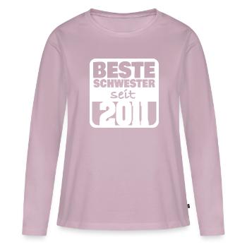 2011 - Women's Premium Organic Long Sleeve Shirt - dusky pink - Front - Julia (174cm)