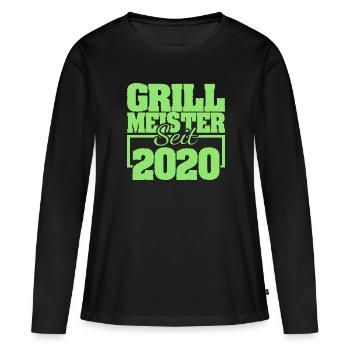 2020 - Women's Premium Organic Long Sleeve Shirt - black - Front - Julia (174cm)