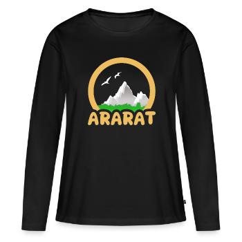 Ararat en tant que trekking - T-shirt manches longues Premium bio Femme - noir - Devant - Julia (174cm)
