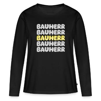 Cadeau pour constructeur - T-shirt manches longues Premium bio Femme - noir - Devant - Julia (174cm)