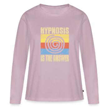 Hypnosis is the answer - Women's Premium Organic Long Sleeve Shirt - dusky pink - Front - Julia (174cm)