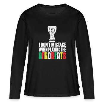 Je ne me trompe pas quand je joue Afrobeats - T-shirt manches longues Premium bio Femme - noir - Devant - Julia (174cm)