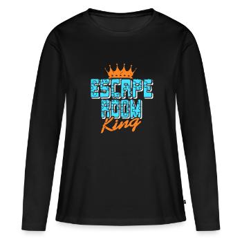 Salle d’évasion King - T-shirt manches longues Premium bio Femme - noir - Devant - Julia (174cm)