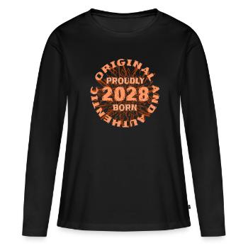 Original 2028 - Frauen Premium Bio Langarmshirt - Schwarz - Vorne - Julia (174cm)