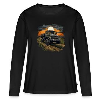 Unimog Offroad Abenteuer: Robust und Starkes ATV F - Frauen Premium Bio Langarmshirt - Schwarz - Vorne - Julia (174cm)