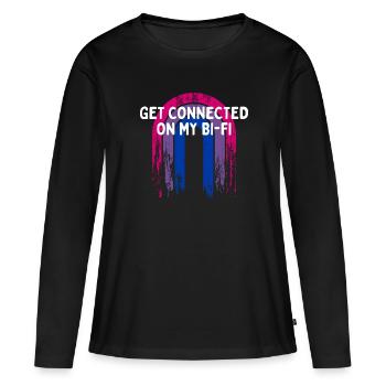 Connectez-vous sur My Bi-Fi Bi-Fi Bisexual Friends Bi Bi - T-shirt manches longues Premium bio Femme - noir - Devant - Julia (174cm)