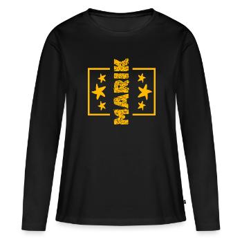 Geburtstag Marik - Frauen Premium Bio Langarmshirt - Schwarz - Vorne - Julia (174cm)