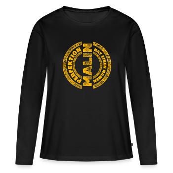 Perfekt Malin - Frauen Premium Bio Langarmshirt - Schwarz - Vorne - Julia (174cm)