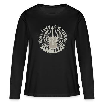 Geschenk für Amelia - Frauen Premium Bio Langarmshirt - Schwarz - Vorne - Julia (174cm)