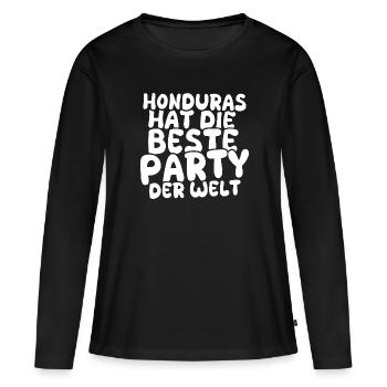 Honduras als Urlaubsland - Frauen Premium Bio Langarmshirt - Schwarz - Vorne - Julia (174cm)