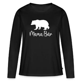 Mama Bär Beste Mutter Muttertag Geschenk Eltern - Frauen Premium Bio Langarmshirt - Schwarz - Vorne - Julia (174cm)