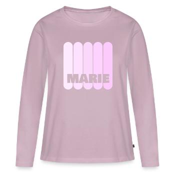 Marie - Frauen Premium Bio Langarmshirt - Altrosa - Vorne - Julia (174cm)