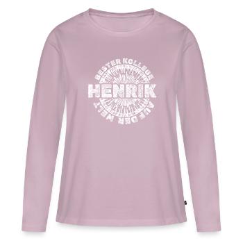 Geschenk für Henrik - Frauen Premium Bio Langarmshirt - Altrosa - Vorne - Julia (174cm)