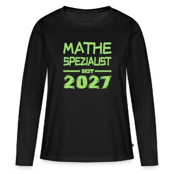 Witzig 2027 - Frauen Premium Bio Langarmshirt - Schwarz - Vorne - Julia (174cm)