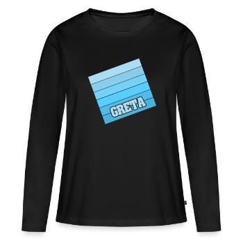 Frau Mädchenname Frauenname Greta - Frauen Premium Bio Langarmshirt - Schwarz - Vorne - Julia (174cm)