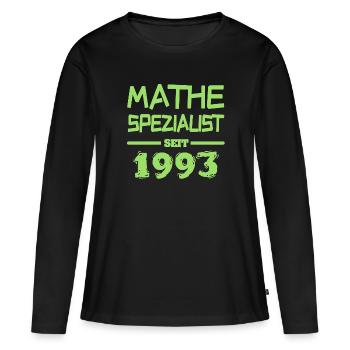 Witzig 1993 - Frauen Premium Bio Langarmshirt - Schwarz - Vorne - Julia (174cm)