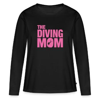 The Diving Mom - Frauen Premium Bio Langarmshirt - Schwarz - Vorne - Julia (174cm)