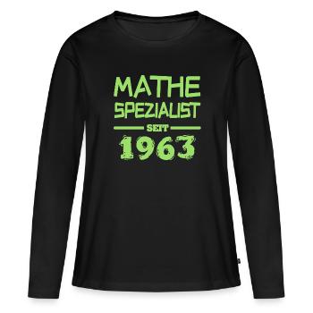Mathespezialist 1963 - Frauen Premium Bio Langarmshirt - Schwarz - Vorne - Julia (174cm)