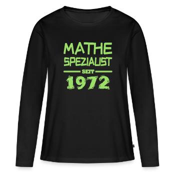 Mathe 1972 - Frauen Premium Bio Langarmshirt - Schwarz - Vorne - Julia (174cm)
