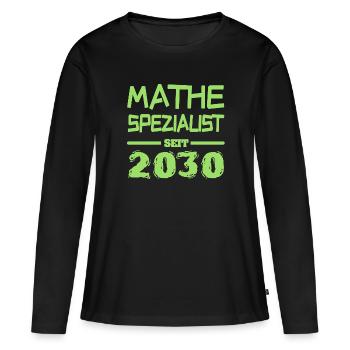 2030 2030 - Frauen Premium Bio Langarmshirt - Schwarz - Vorne - Julia (174cm)