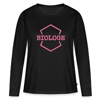 Arbeit Biologe - Frauen Premium Bio Langarmshirt - Schwarz - Vorne - Julia (174cm)