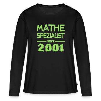 Mathespezialist 2001 - Frauen Premium Bio Langarmshirt - Schwarz - Vorne - Julia (174cm)
