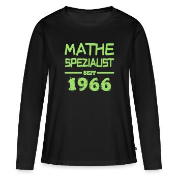 Mathespezialist 1966 - Frauen Premium Bio Langarmshirt - Schwarz - Vorne - Julia (174cm)