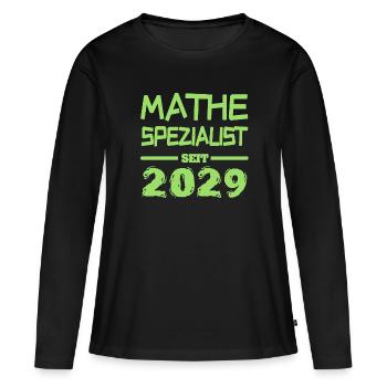 Mathe 2029 - Frauen Premium Bio Langarmshirt - Schwarz - Vorne - Julia (174cm)