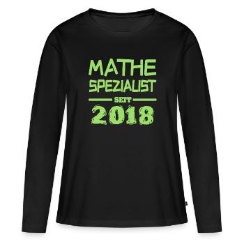 2018 - Frauen Premium Bio Langarmshirt - Schwarz - Vorne - Julia (174cm)