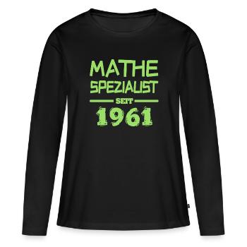 Mathespezialist 1961 - Frauen Premium Bio Langarmshirt - Schwarz - Vorne - Julia (174cm)