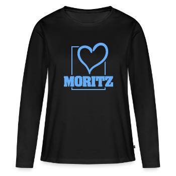 Geschenk für Moritz - Frauen Premium Bio Langarmshirt - Schwarz - Vorne - Julia (174cm)