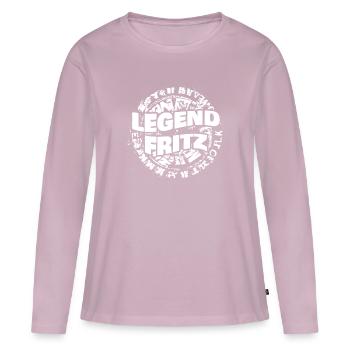 Mann Fritz - Frauen Premium Bio Langarmshirt - Altrosa - Vorne - Julia (174cm)