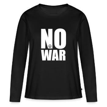 No War Peace No War - Women's Premium Organic Long Sleeve Shirt - black - Front - Julia (174cm)