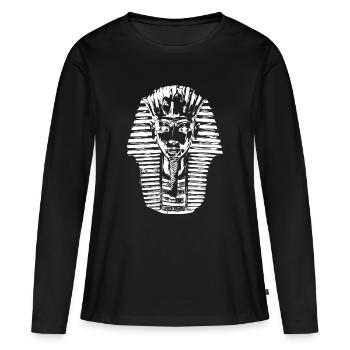 Pharaoh Tutankhamun - Women's Premium Organic Long Sleeve Shirt - black - Front - Julia (174cm)